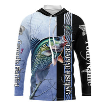 Load image into Gallery viewer, Crappie Fishing Custom name Long Sleeve Performance Fishing Shirts, Crappie Fishing jerseys NQS3916