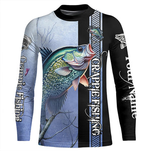 Crappie Fishing Custom name Long Sleeve Performance Fishing Shirts, Crappie Fishing jerseys NQS3916