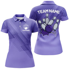 Load image into Gallery viewer, Custom Bowling Shirts For Women, Personalized Bowling Team Jerseys | Purple NQS8925