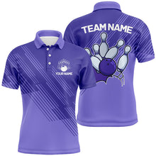 Load image into Gallery viewer, Custom Bowling Shirts For Men, Personalized Bowling Team Jerseys | Purple NQS8925