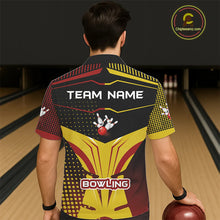 Load image into Gallery viewer, Yellow and Red pattern Bowling Hawaiian Shirt Custom Team Bowling Jerseys, Gift For Bowler NQS11243