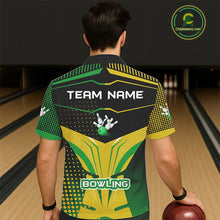 Load image into Gallery viewer, Yellow and Green pattern Bowling Hawaiian Shirt Custom Team Bowling Jerseys, Gift For Bowler NQS11244