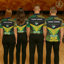Load image into Gallery viewer, Yellow and Green pattern Bowling shirts For Men Custom Team Bowling Jerseys, Gift For Bowler NQS11244