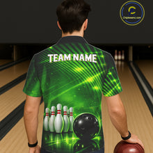Load image into Gallery viewer, Green Light Bowling Hawaiian Shirt Custom Bowling Team Button-up shirt, Gift For Bowlers NQS11737