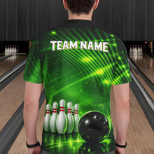 Load image into Gallery viewer, Green Light Bowling Polo, Quarter Zip Shirts For Men Custom Bowling Team Jerseys, Gift For Bowlers NQS11737