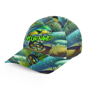 Mahi mahi fishing scale Custom fishing hat Unisex Dorado Fishing Baseball Angler hat cap NQS7621