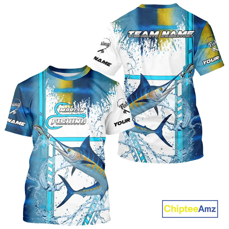 Blue Marlin fishing scales custom Marlin fishing team jerseys, Marlin offshore fishing apparel NQS10870