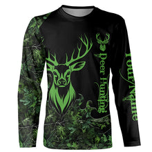 Load image into Gallery viewer, Deer Hunting Green Camo Customize Name 3D All Over Printed Shirts Personalized Deer Hunting gifts NQS2626