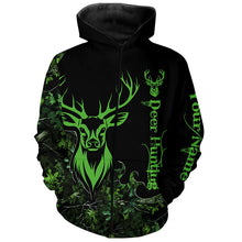 Load image into Gallery viewer, Deer Hunting Green Camo Customize Name 3D All Over Printed Shirts Personalized Deer Hunting gifts NQS2626