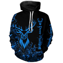 Load image into Gallery viewer, Deer Hunting Blue Camo Customize Name 3D All Over Printed Shirts Personalized Hunting gift NQS2627