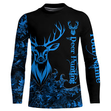 Load image into Gallery viewer, Deer Hunting Blue Camo Customize Name 3D All Over Printed Shirts Personalized Hunting gift NQS2627