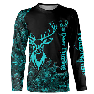 Deer Hunting serenity blue Camo Customize Name 3D All Over Printed Shirts Personalized Hunting gifts NQS2628