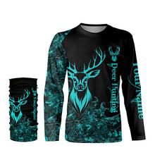 Load image into Gallery viewer, Deer Hunting serenity blue Camo Customize Name 3D All Over Printed Shirts Personalized Hunting gifts NQS2628