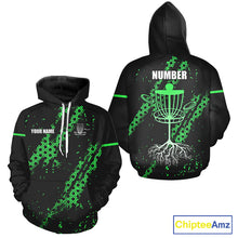 Load image into Gallery viewer, Black and Green Hexagon Pattern Disc Golf Polos, T-Shirt, Hoodies custom Team disc golf jerseys NQS11457