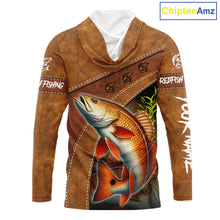 Load image into Gallery viewer, Redfish fishing UV protection custom name fishing shirts, performance shirts for men, women, kid NQS11458