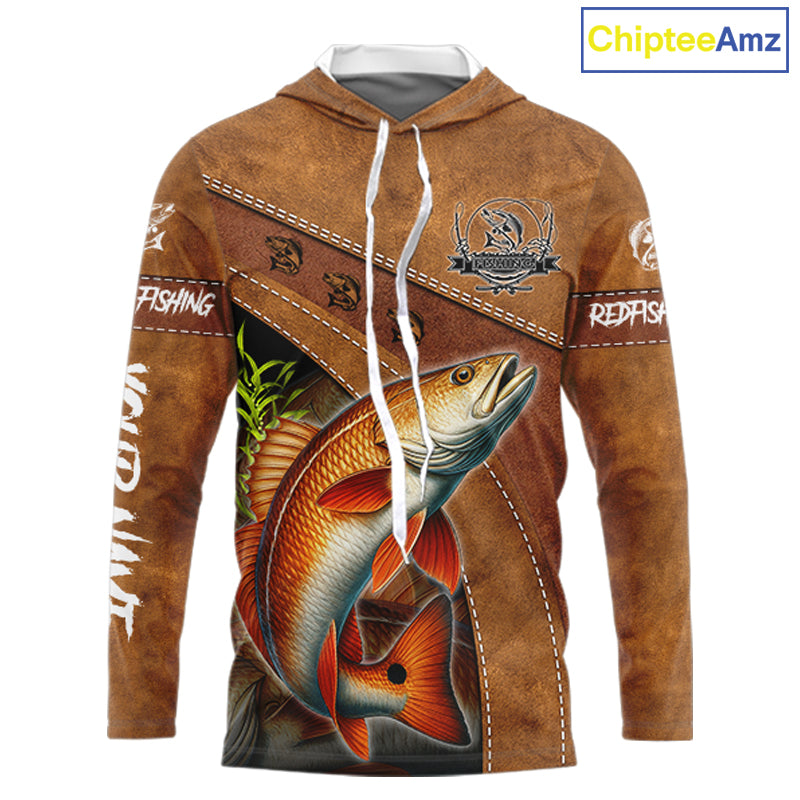 Redfish fishing UV protection custom name fishing shirts, performance shirts for men, women, kid NQS11458