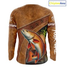 Load image into Gallery viewer, Redfish fishing UV protection custom name fishing shirts, performance shirts for men, women, kid NQS11458