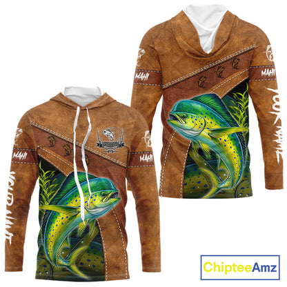 Mahi Mahi fishing UV protection custom name fishing shirts, performance shirts for men, women, kid NQS11459