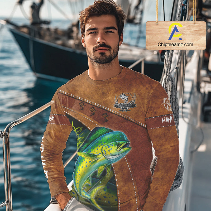 Mahi Mahi fishing UV protection custom name fishing shirts, performance shirts for men, women, kid NQS11459