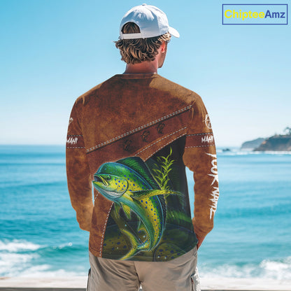 Mahi Mahi fishing UV protection custom name fishing shirts, performance shirts for men, women, kid NQS11459