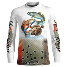 Load image into Gallery viewer, Texas inshore slam Fishing Redfish, speckled trout, flounder fishing scales Custom fishing jerseys NQS2950