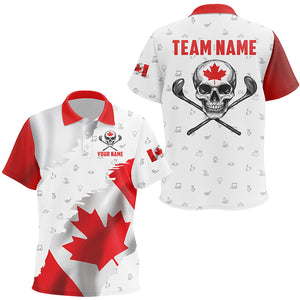 Canadian Flag Golf Clubs Skull Golf Camo Kid golf polo shirts Custom Patriotic Golf Team Jersey NQS8262