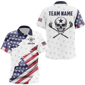 American Flag Golf Clubs Skull Golf Camo Kid golf polo shirts Custom Patriotic Golf Team Jersey NQS8263