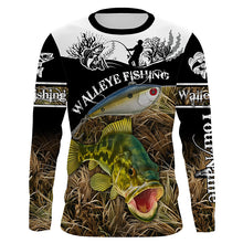 Load image into Gallery viewer, Walleye fish custom fishing shirts for men Performance Long Sleeve UV protection NQS998
