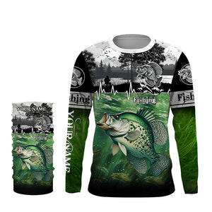 Crappie Fishing UV protection Custom name long sleeves fishing shirts for men, women, kid NQS2639