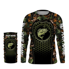 Load image into Gallery viewer, Bass Fishing camouflage UV protection quick dry Custom long sleeves fishing shirt NQS2640