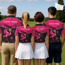 Load image into Gallery viewer, Funny Pink Flamingo Golf Polo Shirts For Men Custom Flamingo Team mens golf tops, funny golf gifts NQS11656