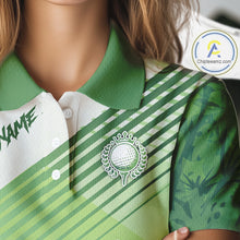Load image into Gallery viewer, Funny Alligator Golf polo shirt for Women Custom ladies golf outfit, funny golf gifts | Green NQS11743