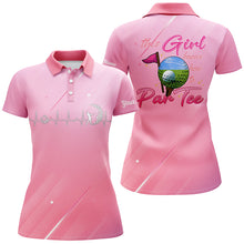 Load image into Gallery viewer, Pink gradient Womens golf polo shirt custom name this girl knows how to par tee, golf gifts for girl NQS5471