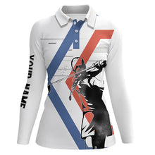 Load image into Gallery viewer, Womens golf polo shirts custom white golf wear women&#39;s clothes, golf team outfit NQS7832