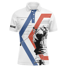 Load image into Gallery viewer, Mens golf polo shirt custom white golf wear men&#39;s clothes, golf team outfit NQS7832