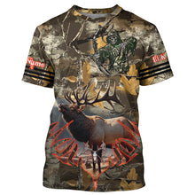 Load image into Gallery viewer, Elk Hunting Camo Grim Reaper Bow Hunting Archery Custom Name 3D All over print shirts NQS722