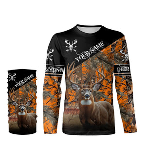 Deer Hunting orange Camo Customize Name 3D All Over Printed Shirts Hunting gift NQS850