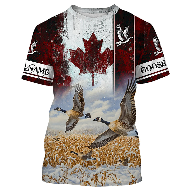 Canada Goose hunting Customize Name 3D All Over Printed Shirts Personalized Waterfowl Hunting gifts NQS851