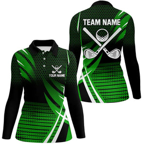 Womens golf polo shirts custom cool golf shirts, golfing gifts for team | Green NQS7487