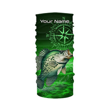 Load image into Gallery viewer, Personalized Crappie Green Long Sleeve Performance Fishing Shirts, Crappie compass tournament Shirts NQS5950