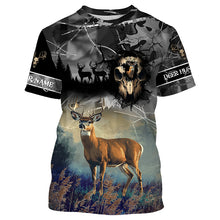 Load image into Gallery viewer, Deer hunting Skull camo Custom Name 3D All over print shirts - personalized hunting gifts - NQS729