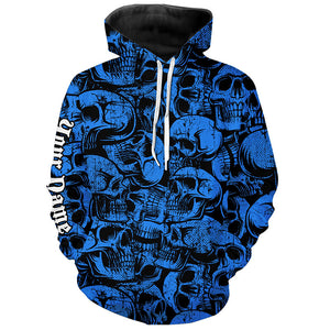 ChipteeAmz Blue Skull Camo Pattern Golf Hoodies Custom Cool Golf Hoodie Best Golf Gifts NQS8958 Hoodie M