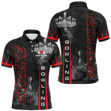 Load image into Gallery viewer, Custom Strike Bowling Shirts For Men, Personalized Bowling Team Jerseys | Red NQS8288
