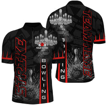 Load image into Gallery viewer, Custom Strike Bowling Shirts For Men, Personalized Bowling Team Jerseys | Red NQS8288