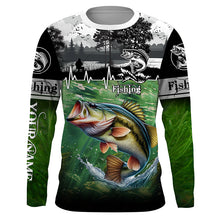 Load image into Gallery viewer, Largemouth bass Fishing UV protection Custom long sleeves fishing shirt for men, women, Kid NQS2650