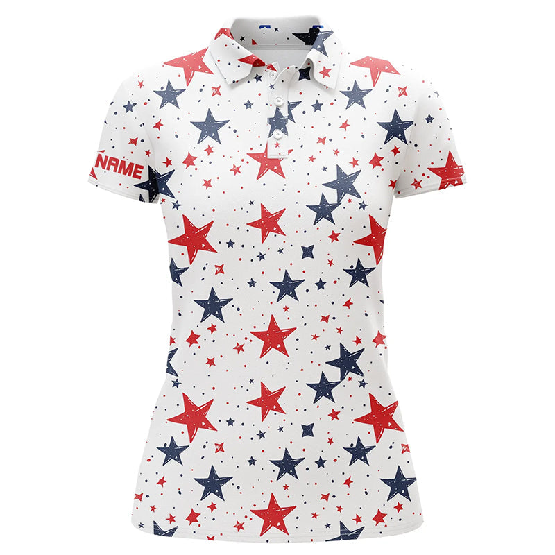 red white and blue golf dress Star Pattern 34" Ruffled Sleeveless Golf Dress With Shorts
