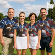 Load image into Gallery viewer, American Flag Eagle Lightning Thunder Golf Polo Shirts For Men Custom Patriotic Golf Team Jerseys NQS11503