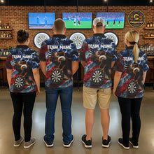 Load image into Gallery viewer, American Flag Eagle Lightning Thunder Dart Shirts For Men Custom Patriotic Dart Team Jerseys NQS11504
