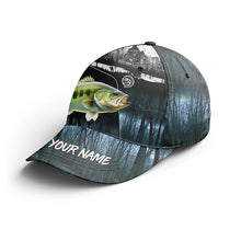 Load image into Gallery viewer, Bass fishing blue camo Custom fishing hat Unisex Fishing Baseball Angler bass fishing hat cap NQS4974