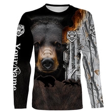 Load image into Gallery viewer, Black bear hunting dog winter camo Customize 3D All Over Printed Shirts Personalized hunting apparel NQS1689